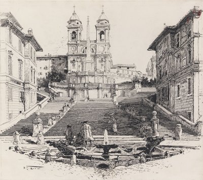 Casa di Keats a Roma da Harry Fenn